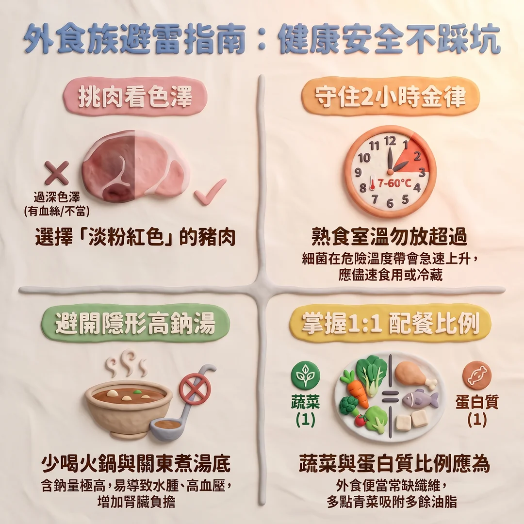 外食健康安全指南(圖/AI生成製圖)