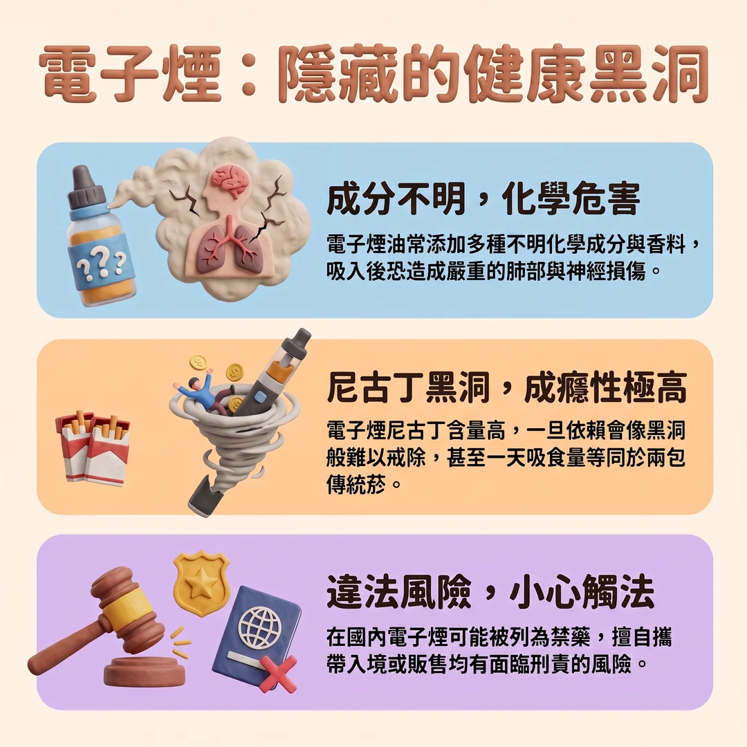 電子煙:隱藏的健康黑洞(圖/AI生成製圖)