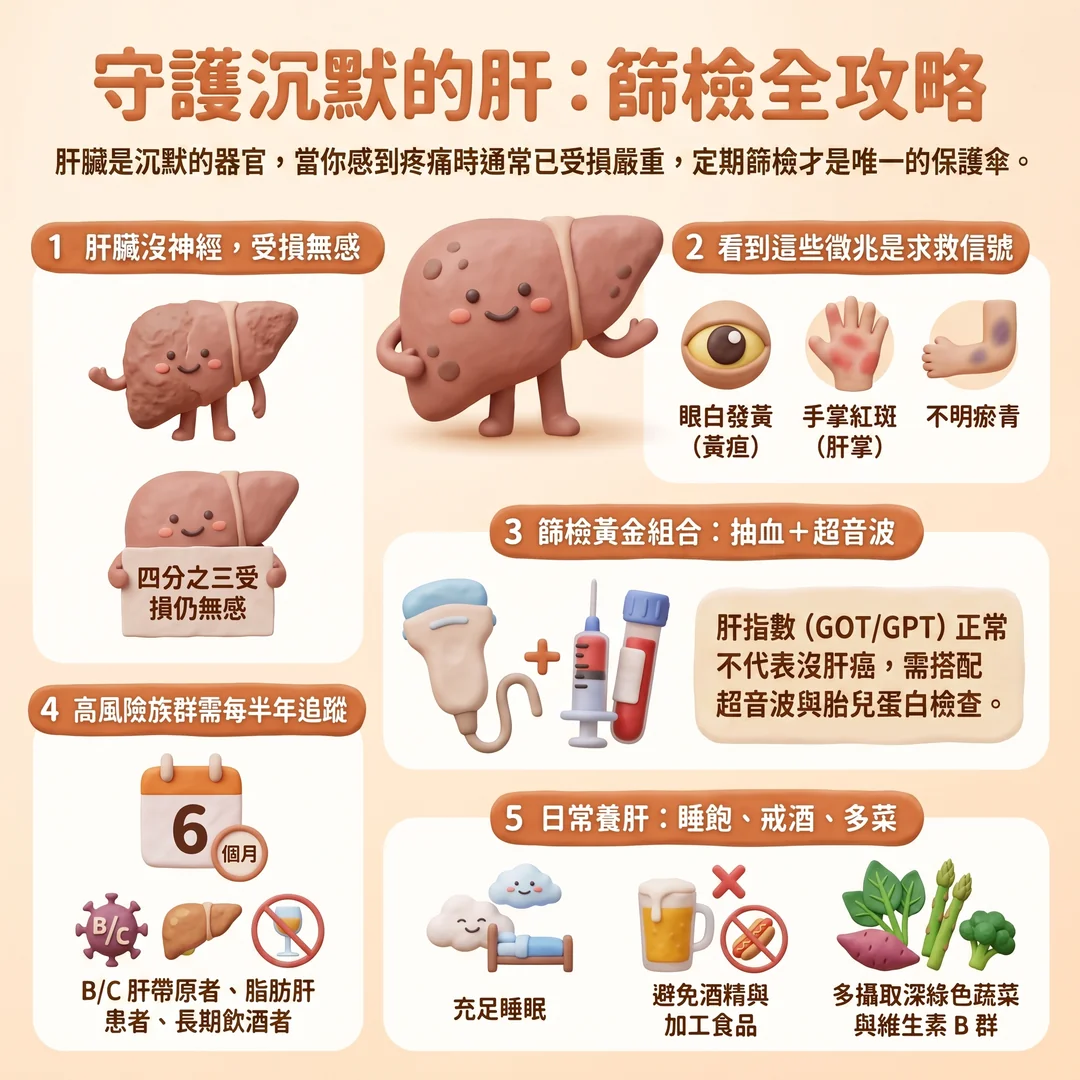 守<a href='/search/tags/護肝/' target='_blank'>護肝</a>臟健康篩檢指南(圖/AI生成製圖)