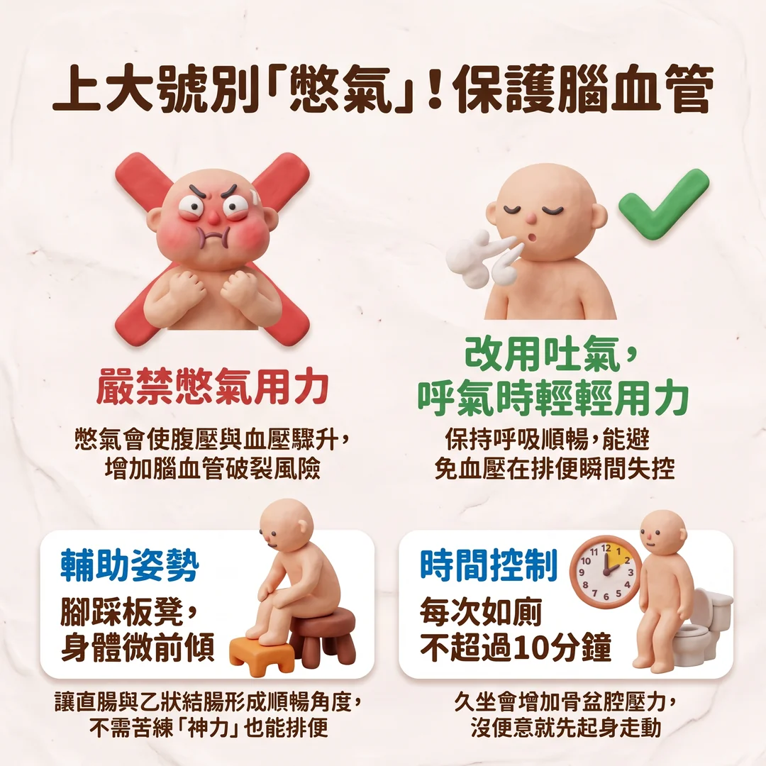 保護腦血管如廁健康指南（圖／AI生成製圖）