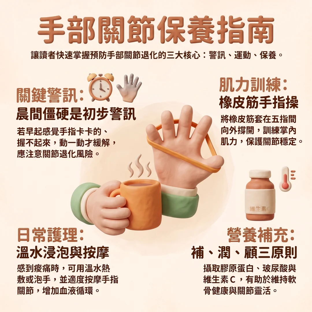 手部關節保養指南(圖/AI生成製圖)