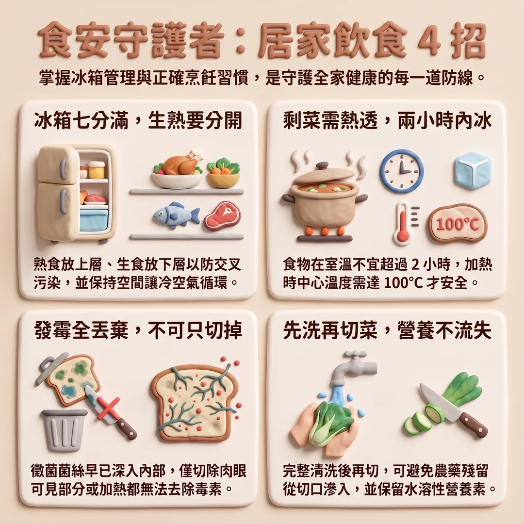 居家飲食食安四招(圖/AI生成製圖)