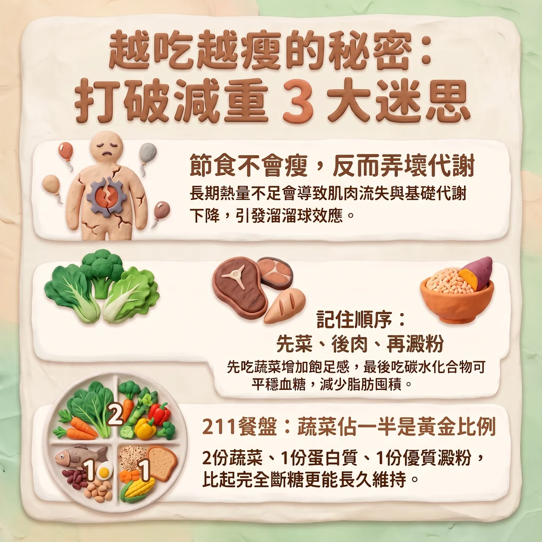 打破減重三大迷思（圖／AI生成製圖）