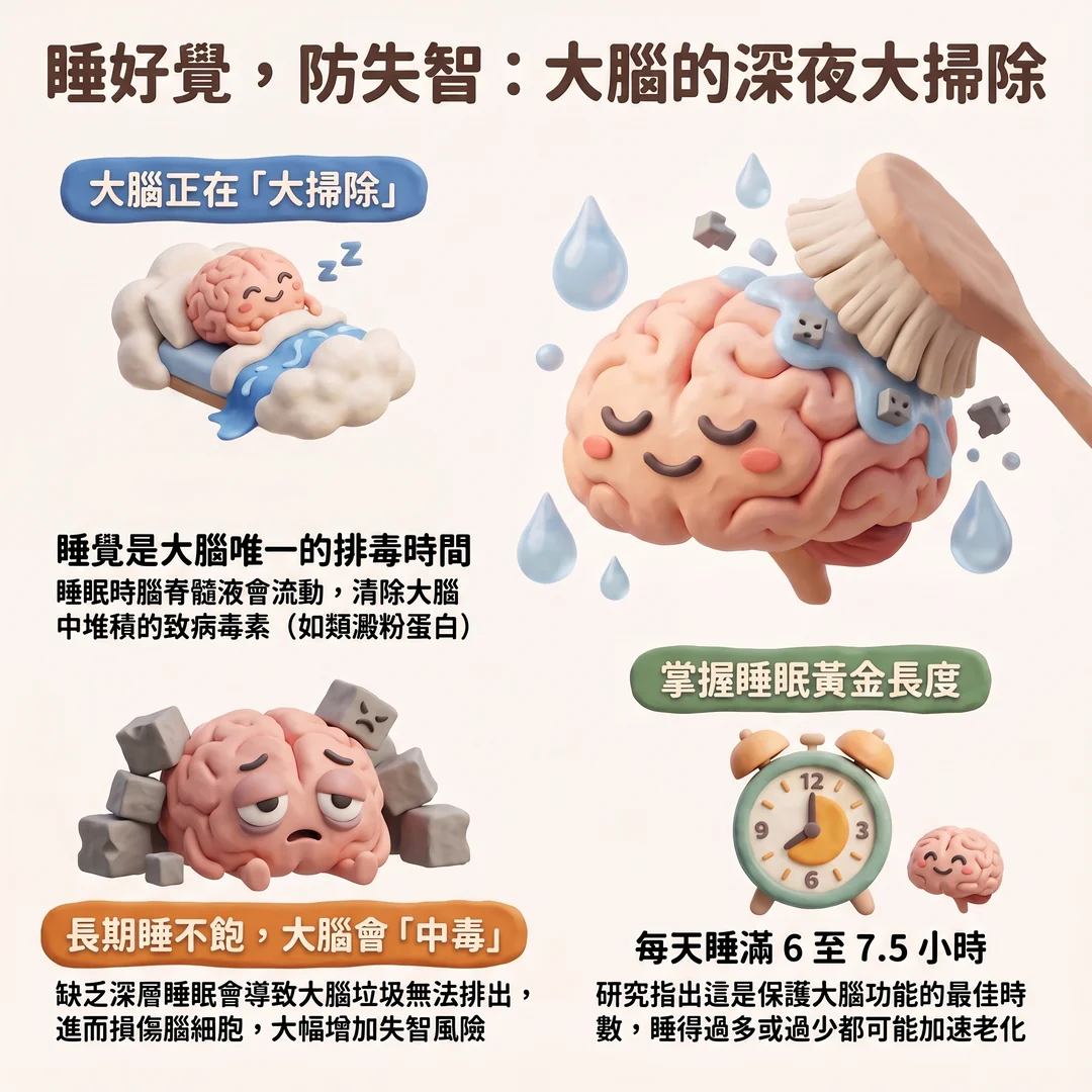 睡好覺預防失智症(圖/AI生成製圖)