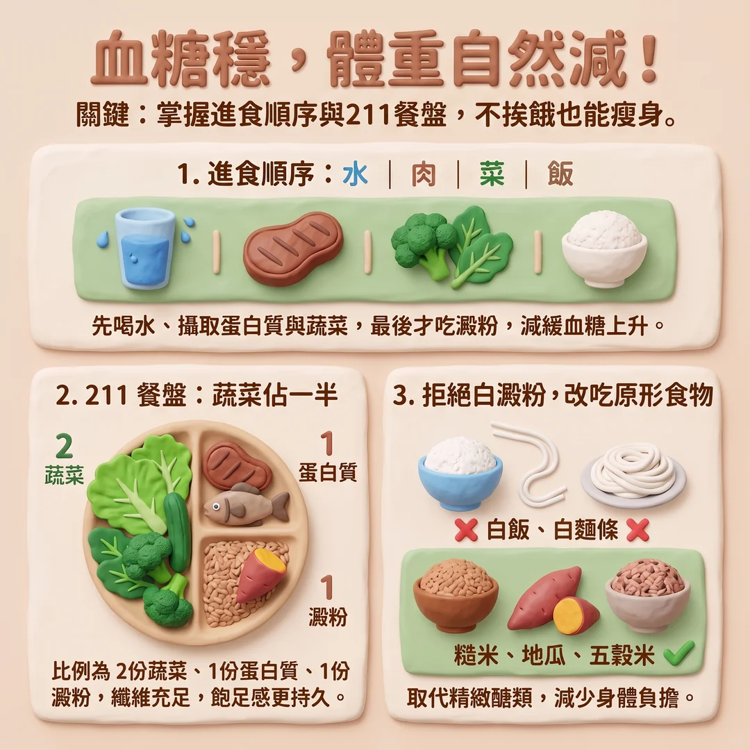 穩定血糖與健康瘦身(圖/AI生成製圖)