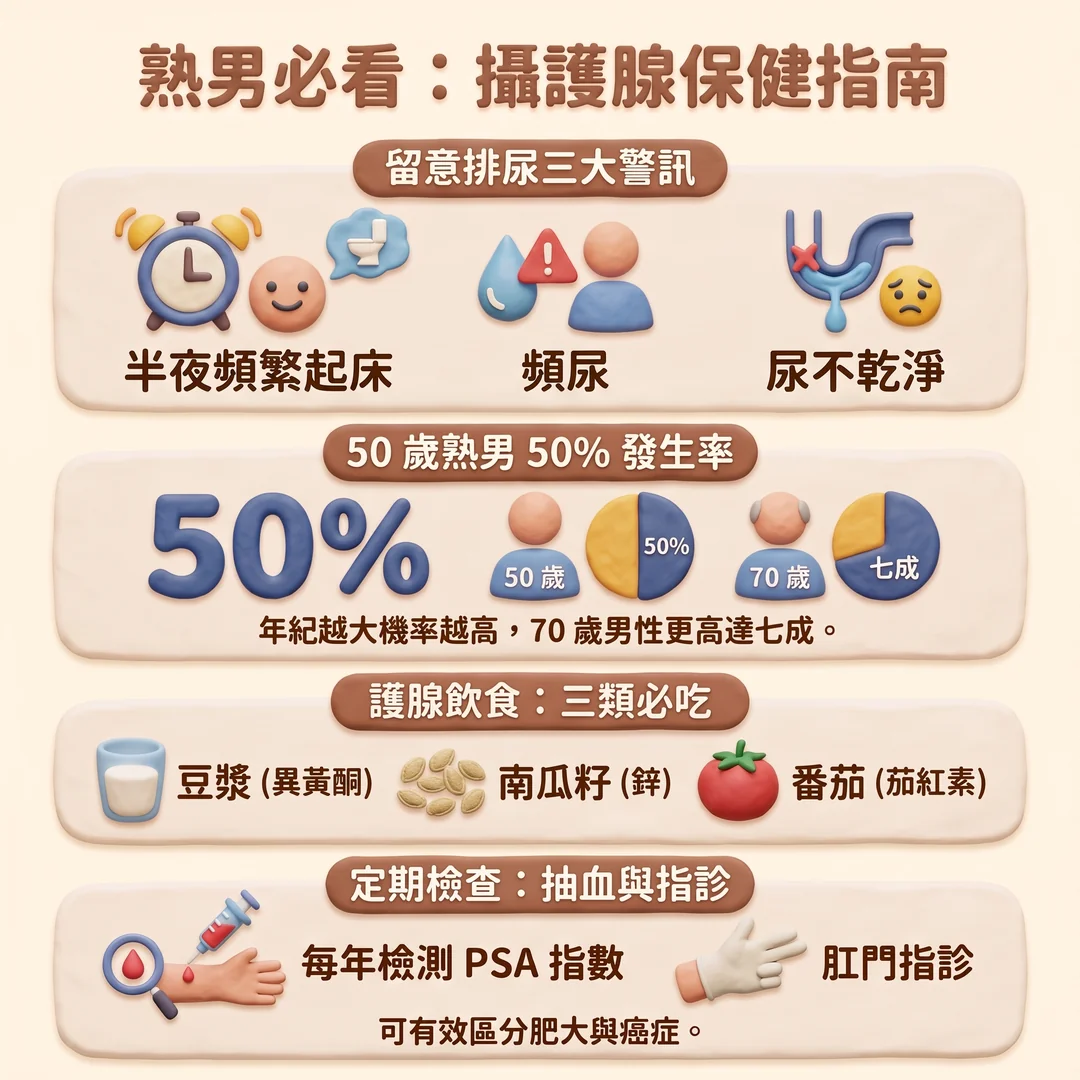 熟男攝護腺保健指南(圖/AI生成製圖)