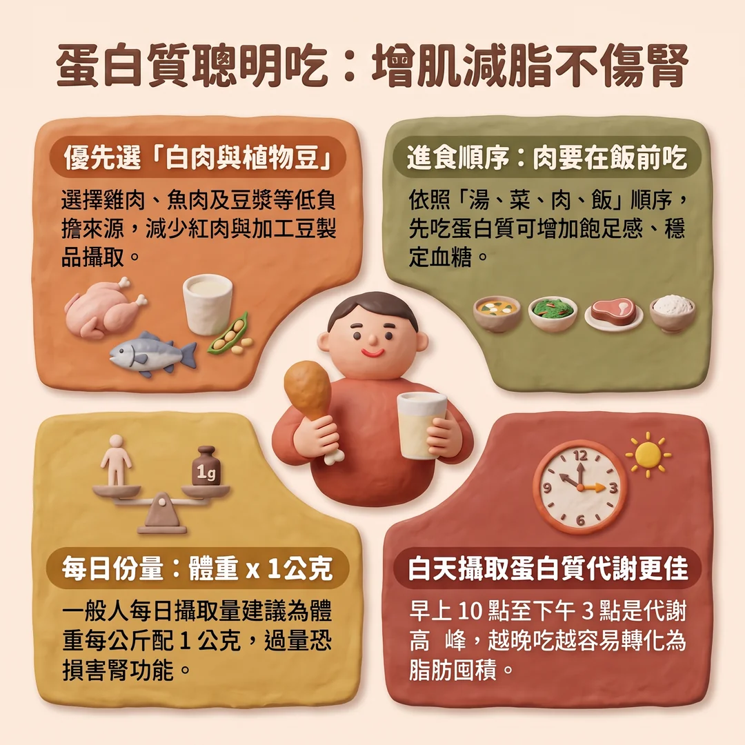 蛋白質聰明吃增肌減脂指南（圖／AI生成製圖）
