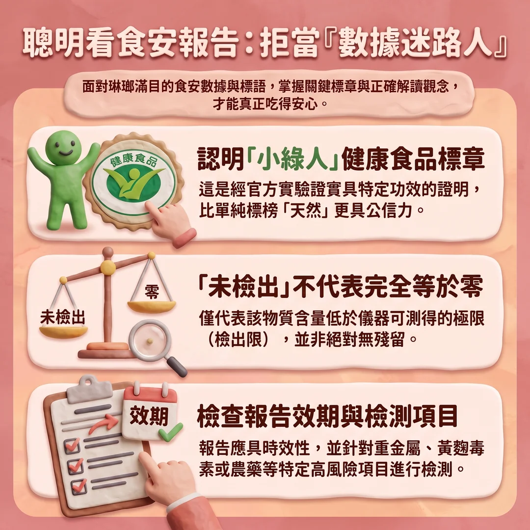 聰明解讀食安報告指南(圖/AI生成製圖)
