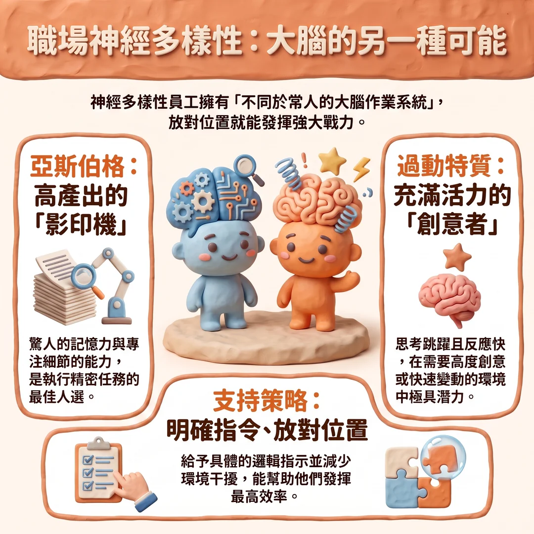 職場神經多樣性(圖/AI生成製圖)