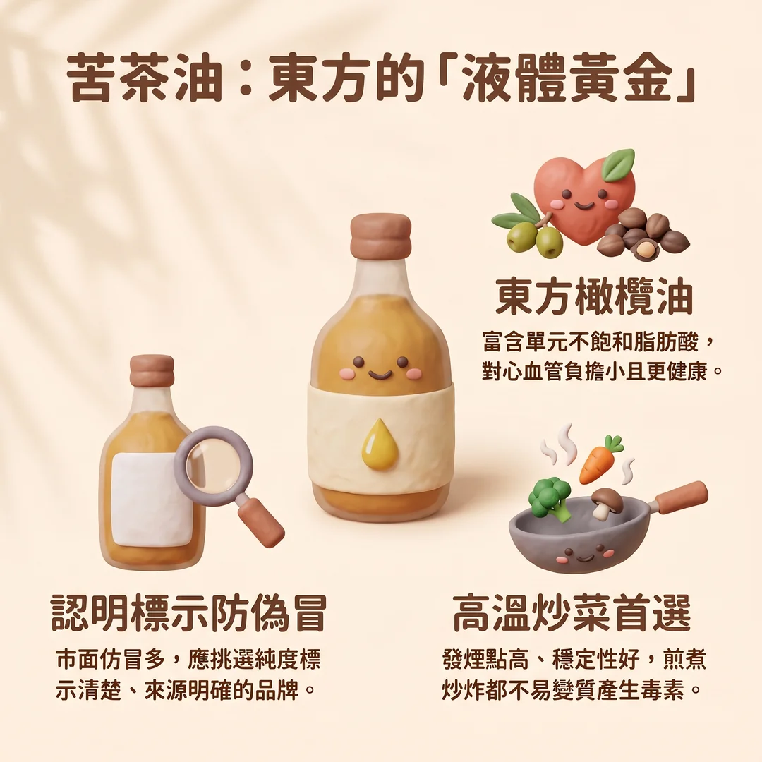 苦茶油健康優點介紹(圖/AI生成製圖)