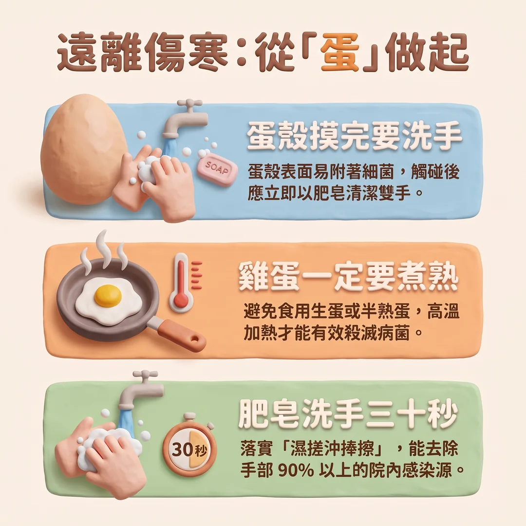 遠離傷寒:從「蛋」做起(圖/AI生成製圖)