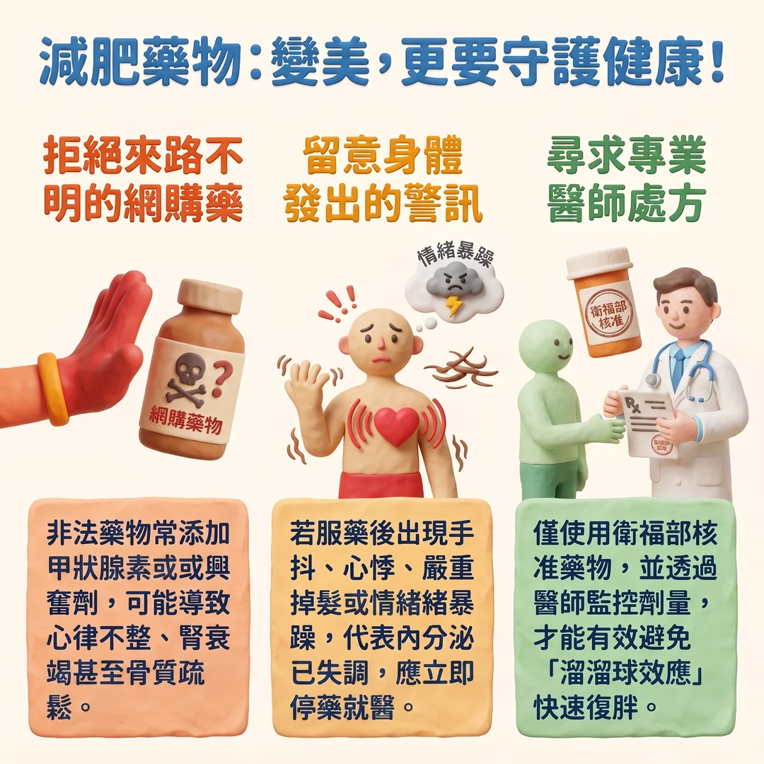 安全使用減肥藥物指南(圖/AI生成製圖)