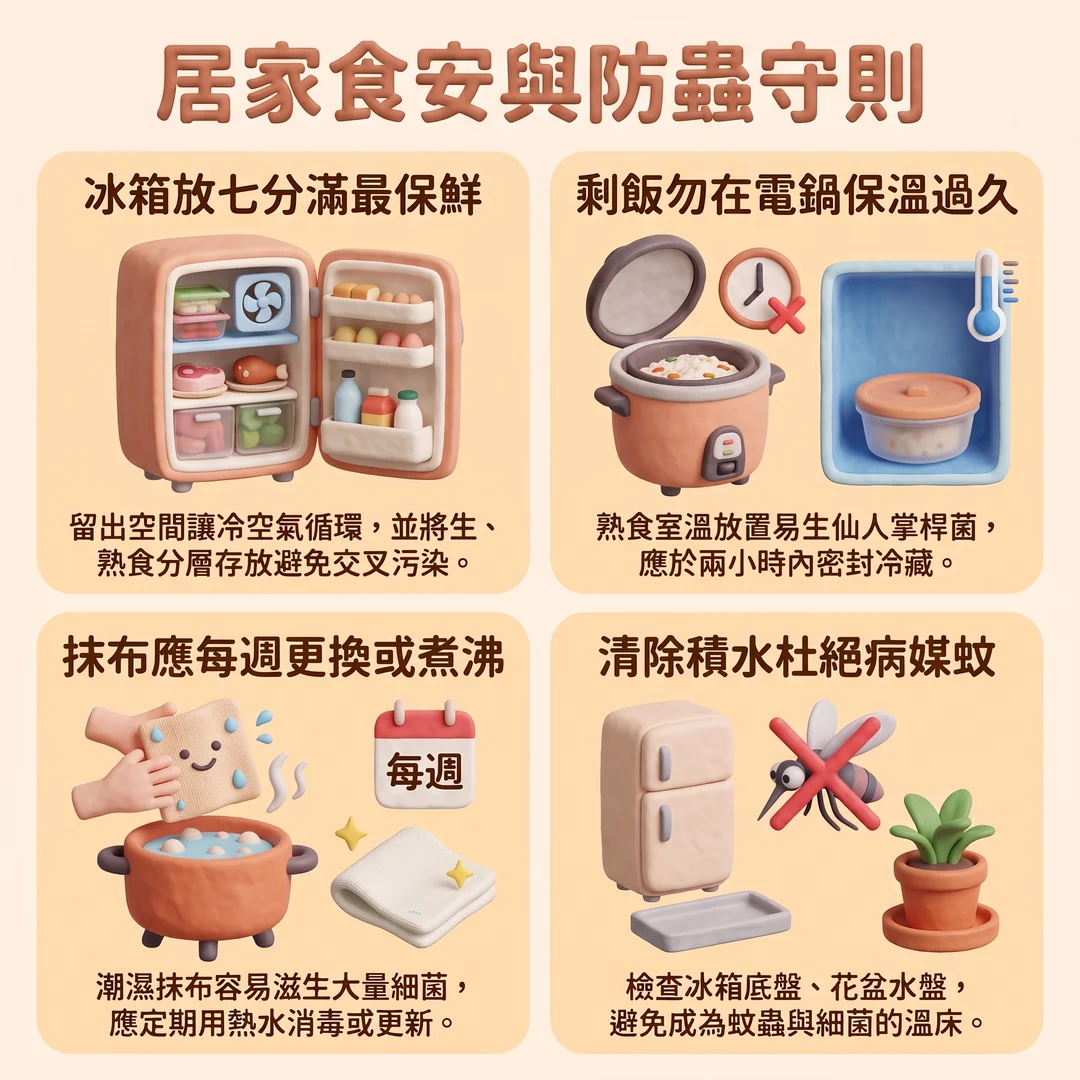 居家食安與防蟲守則（圖／AI生成製圖）