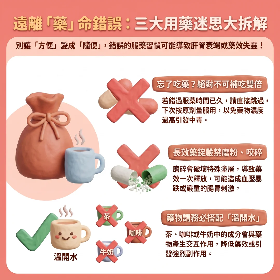 三大用藥迷思大拆解(圖/AI生成製圖)