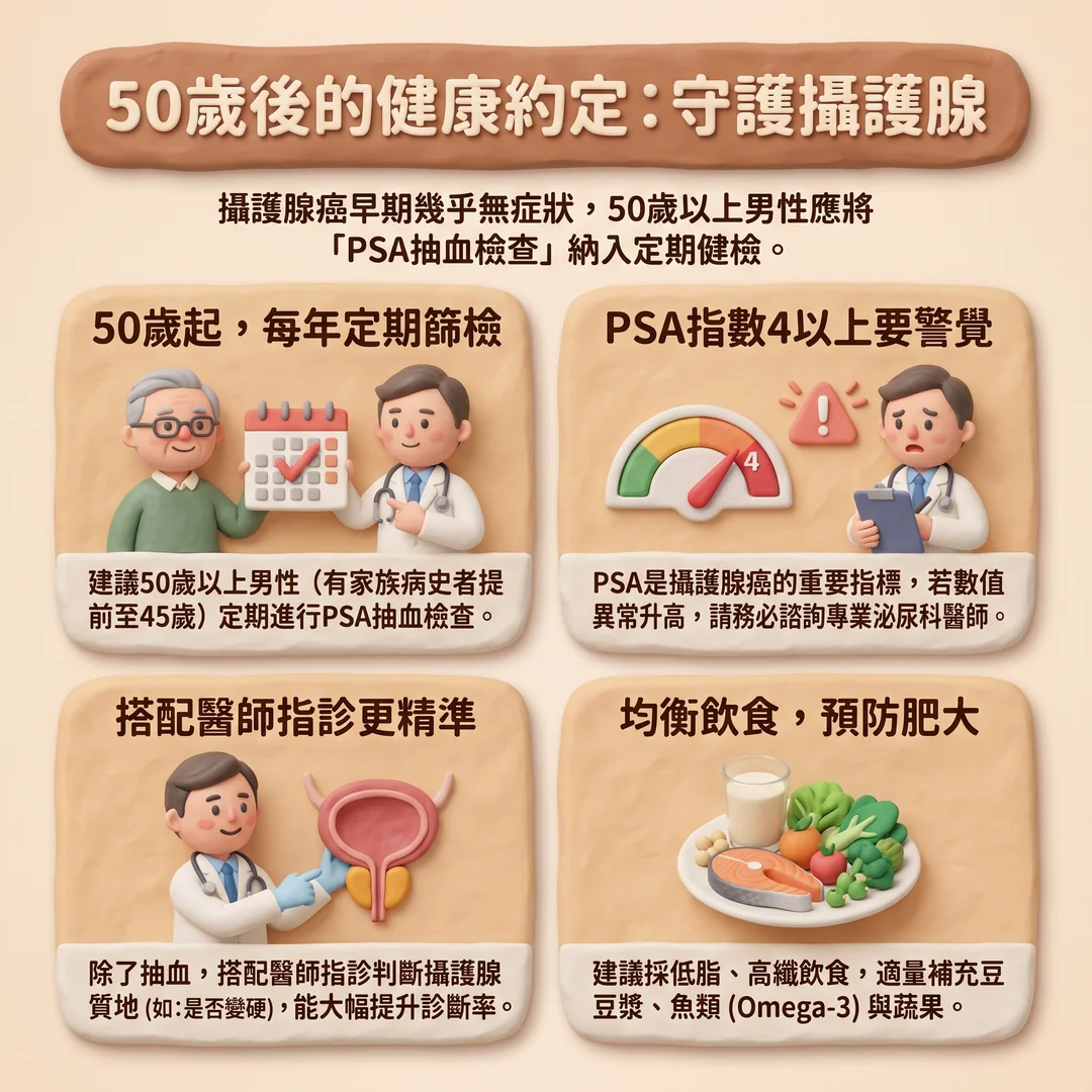 守護50歲後的攝護腺(圖/AI生成製圖)