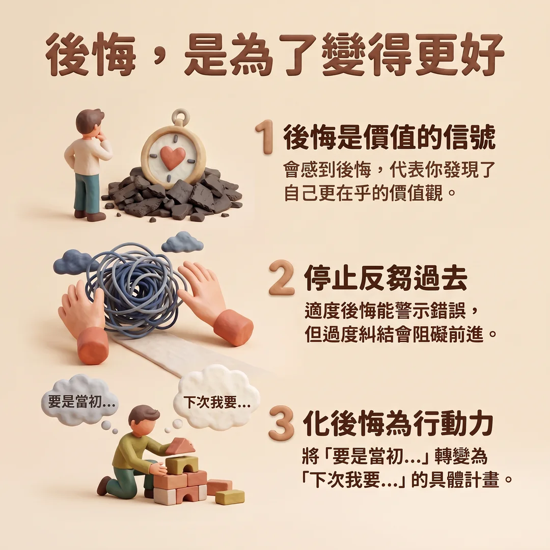 後悔是為了變得更好（圖／AI生成製圖）