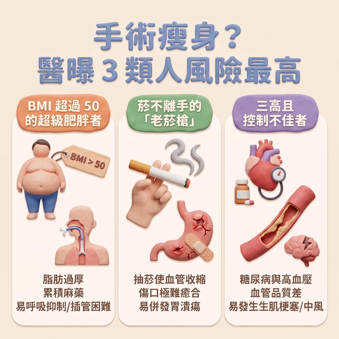手術瘦身三大風險族群(圖/AI生成製圖)