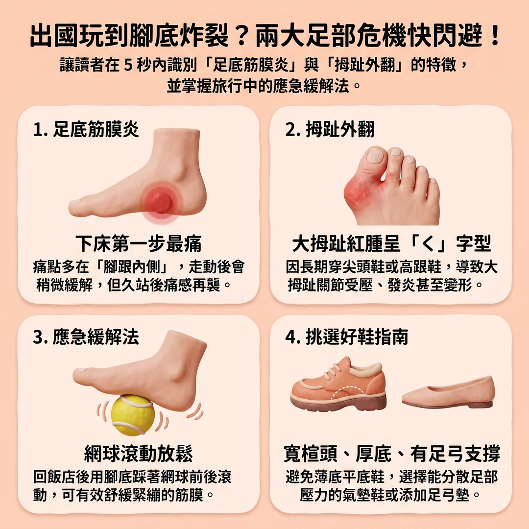 出國旅遊足部健康指南(圖/AI生成製圖)
