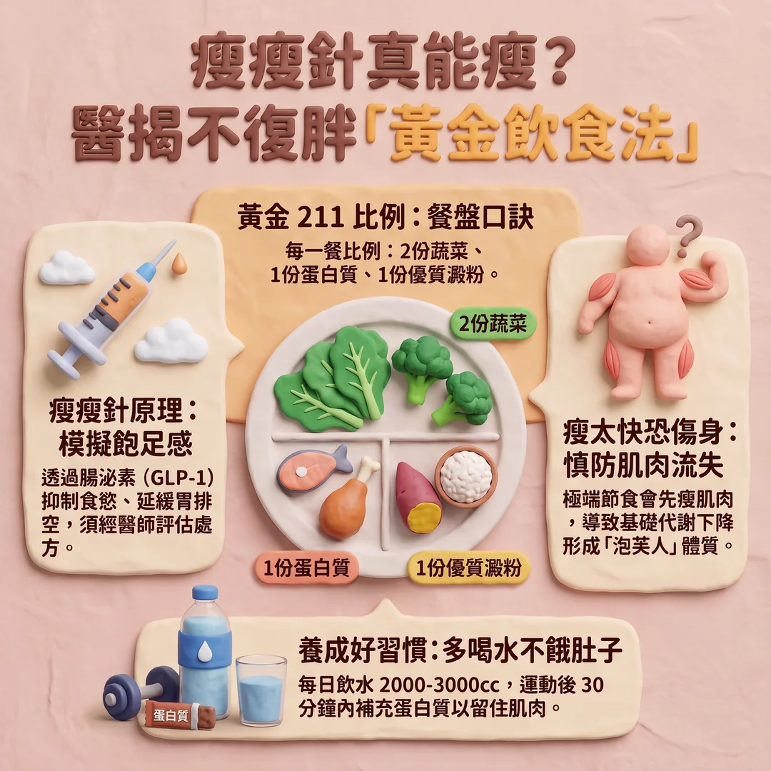 醫揭減重黃金飲食法(圖/AI生成製圖)