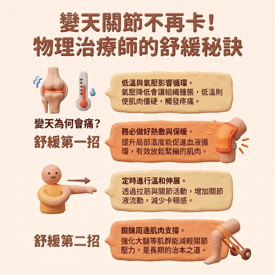 物理治療師關節舒緩秘訣(圖/AI生成製圖)