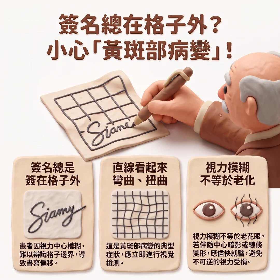 警覺黃斑部病變(圖/AI生成製圖)
