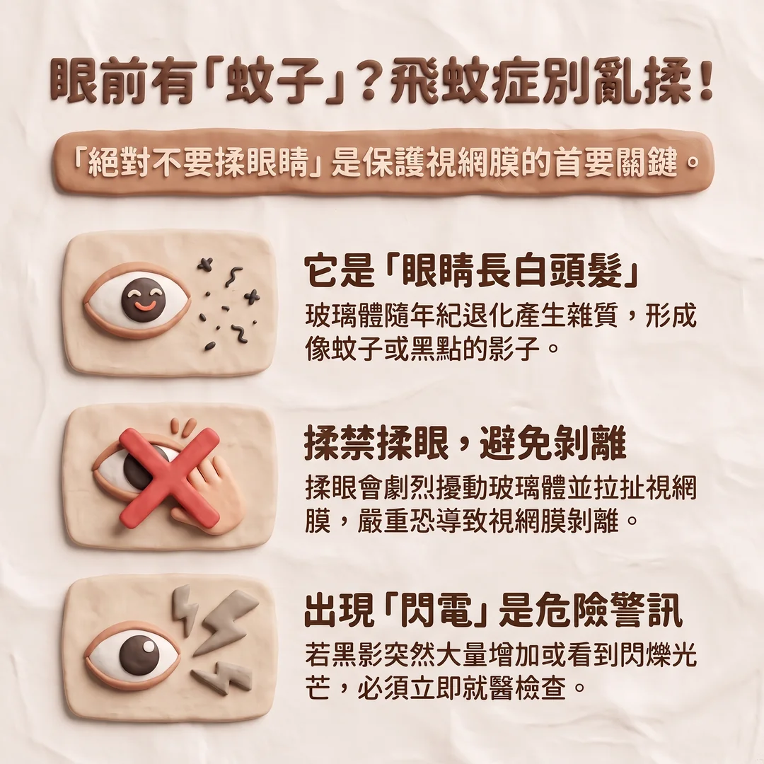 飛蚊症眼部護理指南(圖/AI生成製圖)