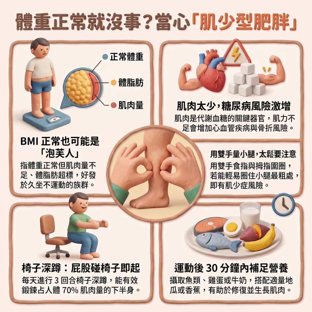 肌少型肥胖預防指南(圖/AI生成製圖)