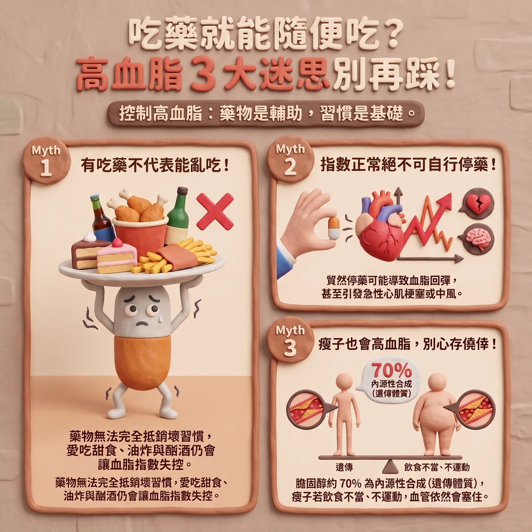 解析高血脂三大迷思(圖/AI生成製圖)
