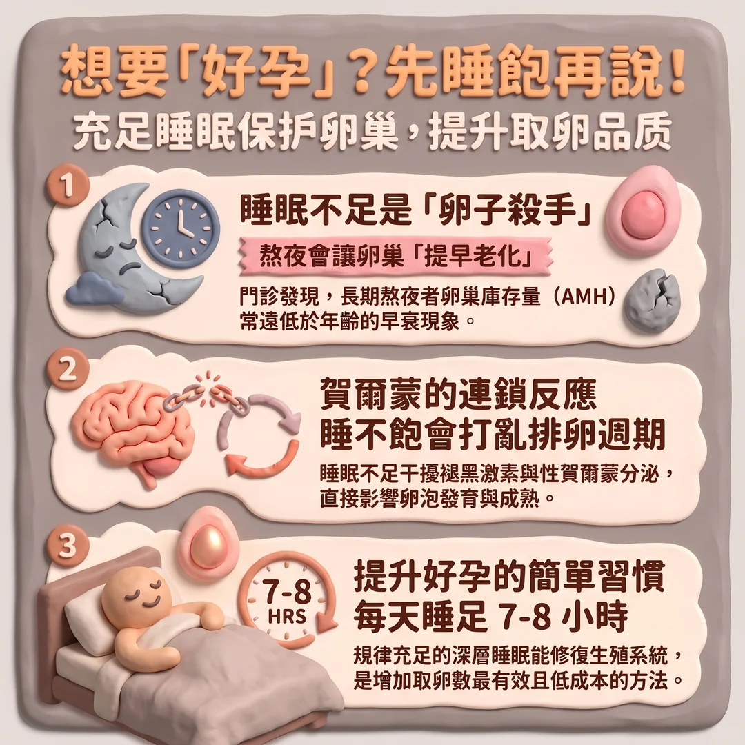充足睡眠助好孕(圖/AI生成製圖)