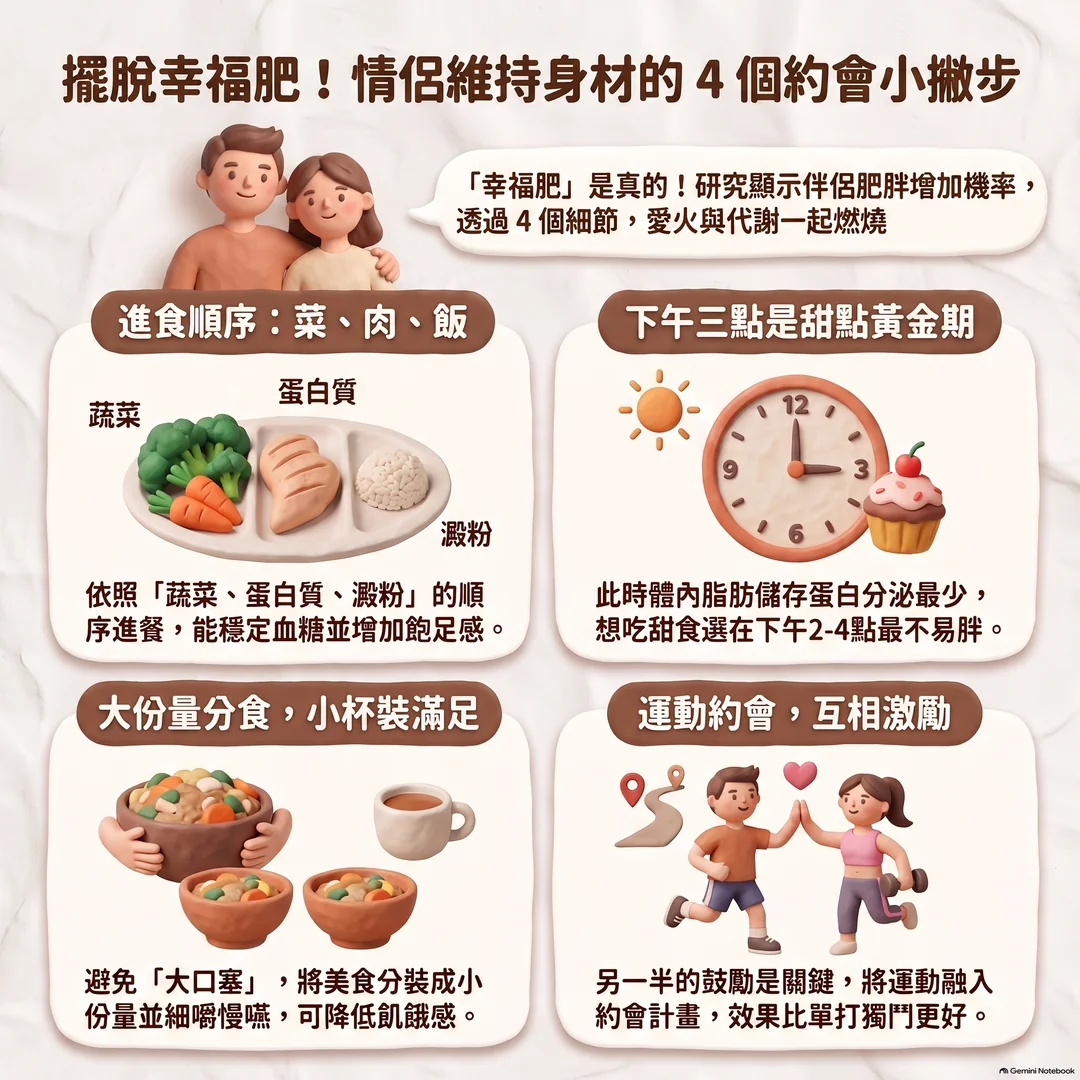 情侶維持身材的四個撇步(圖/AI生成製圖)