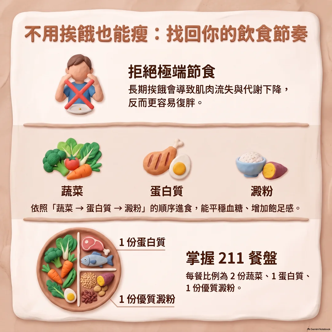 健康減重飲食指南(圖/AI生成製圖)