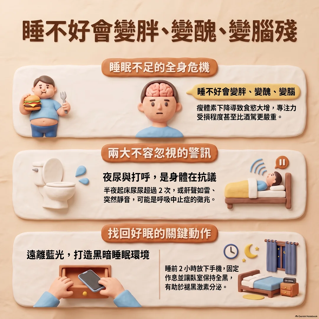 睡眠健康與改善指南（圖／AI生成製圖）
