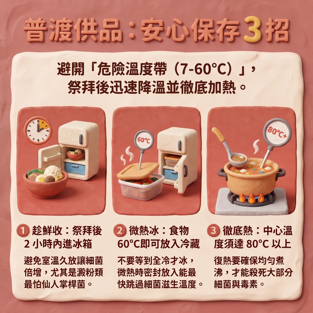 普渡供品安心保存三招（圖／AI生成製圖）