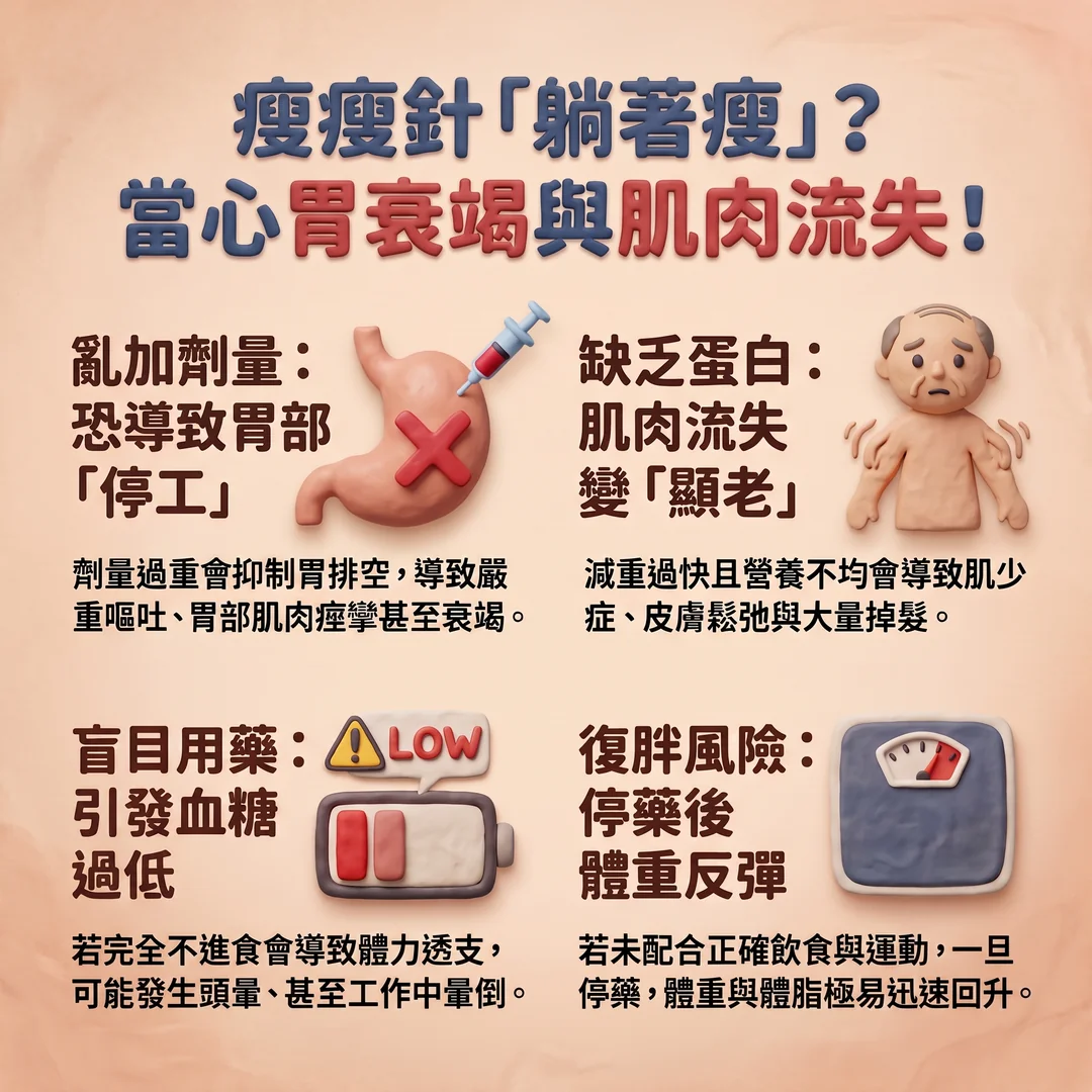 瘦瘦針健康風險警示(圖/AI生成製圖)