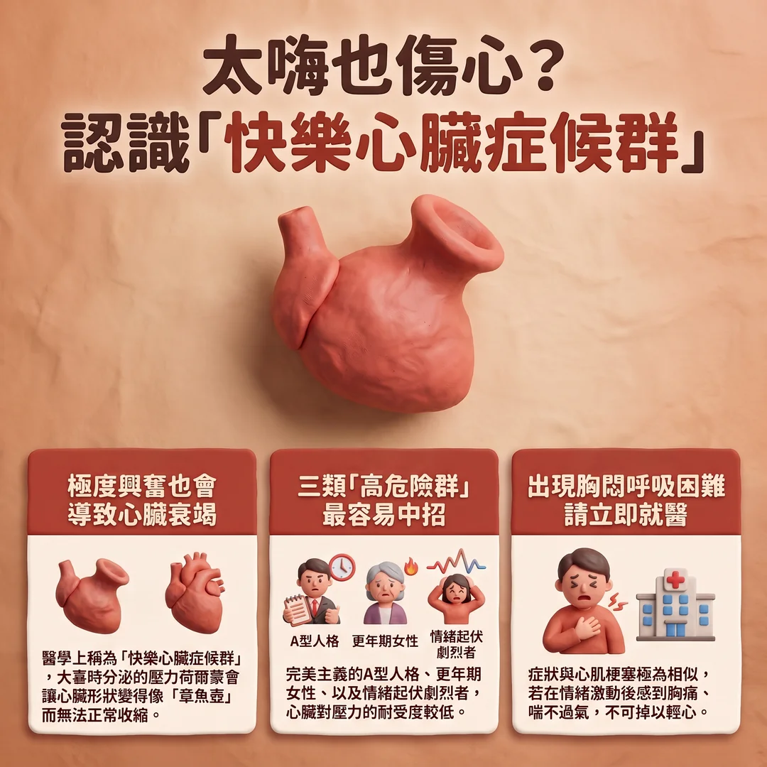 認識快樂心臟症候群(圖/AI生成製圖)