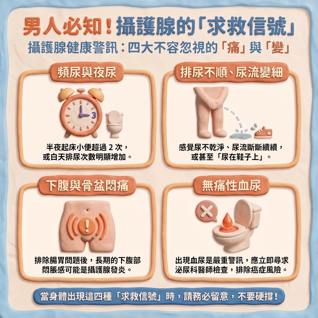 男人必知攝護腺求救信號(圖/AI生成製圖)
