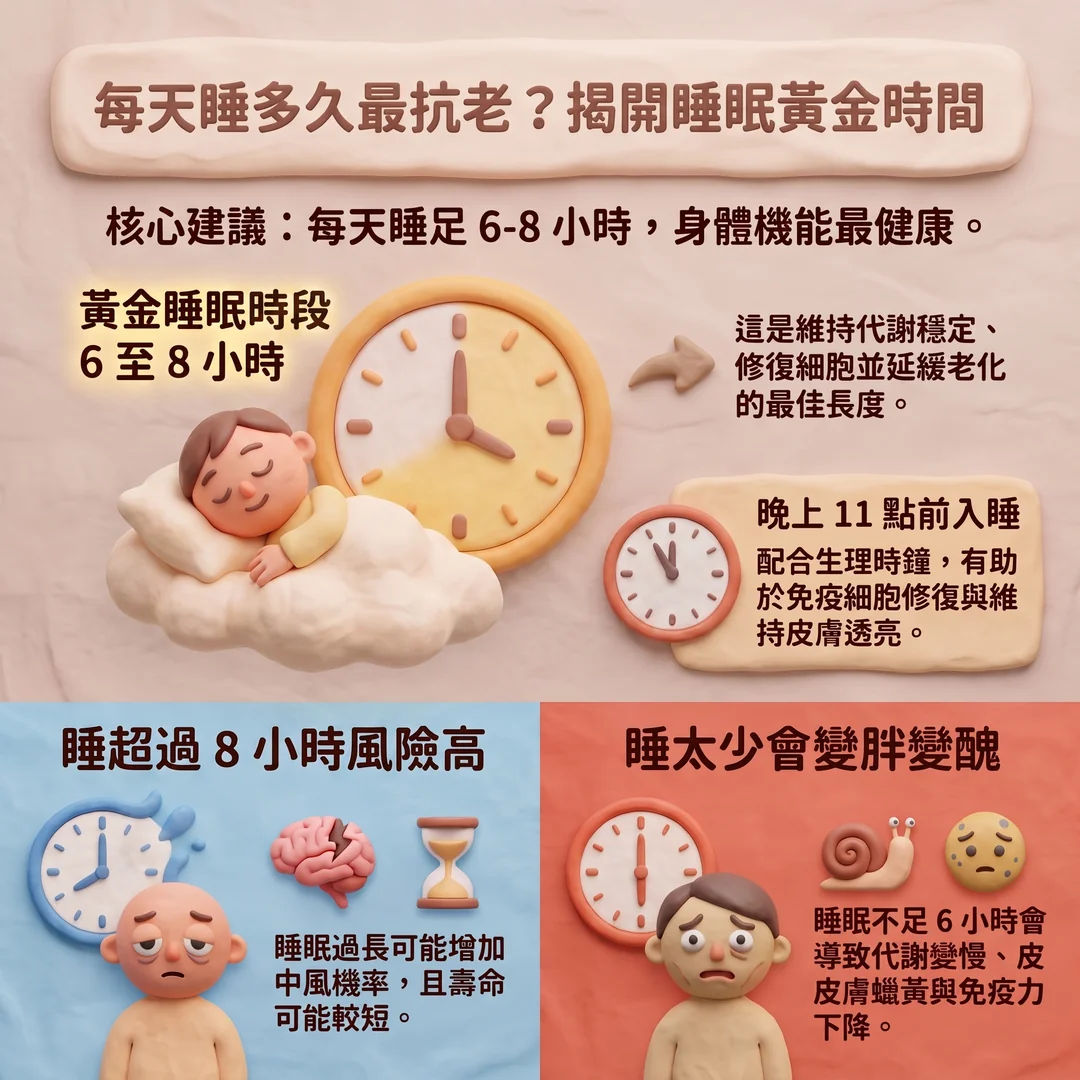 抗老睡眠黃金時間建議(圖/AI生成製圖)