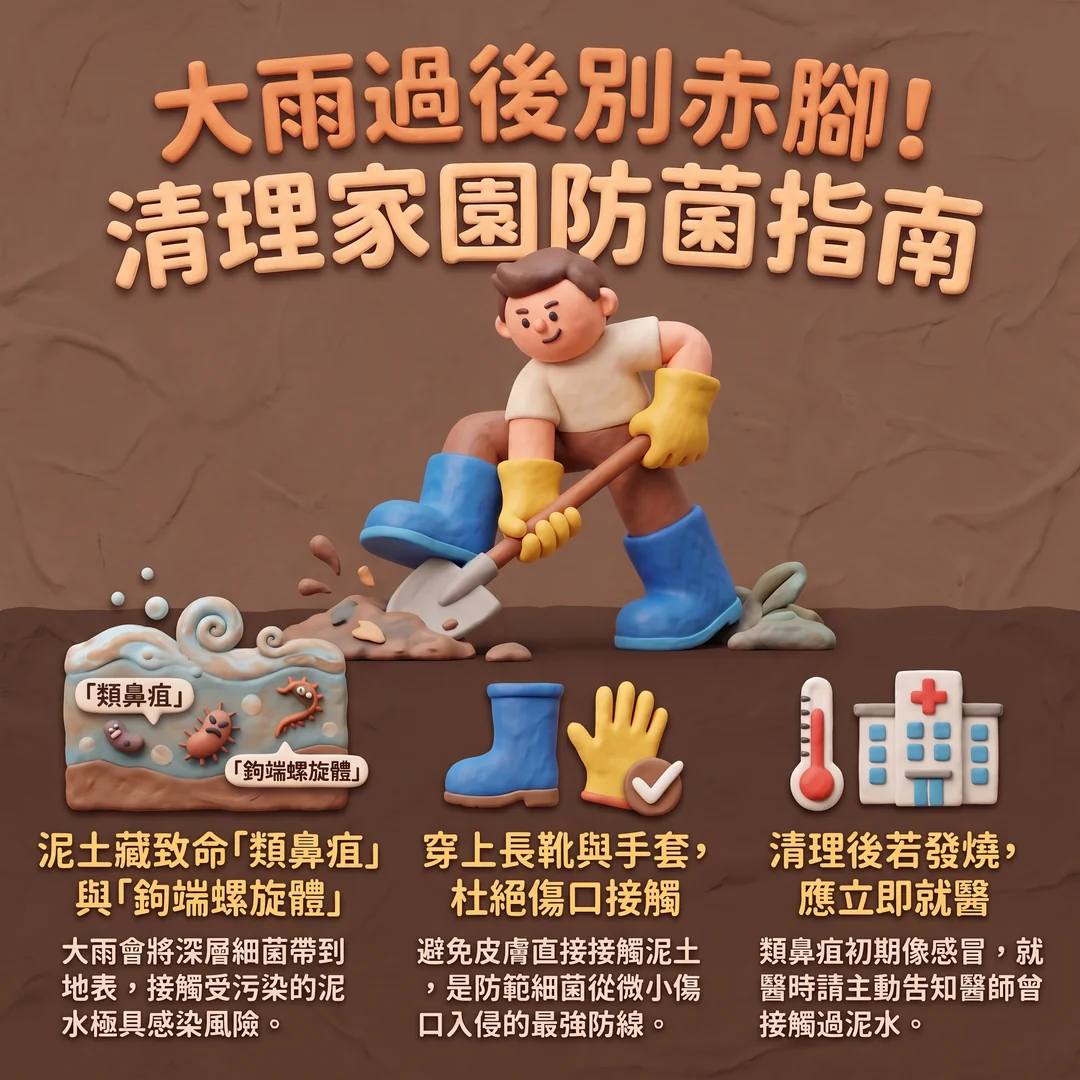 大雨過後清理家園指南(圖/AI生成製圖)