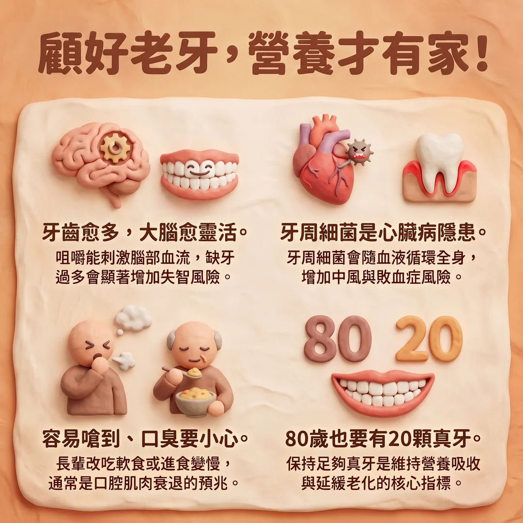 顧好老牙營養才有家（圖／AI生成製圖）