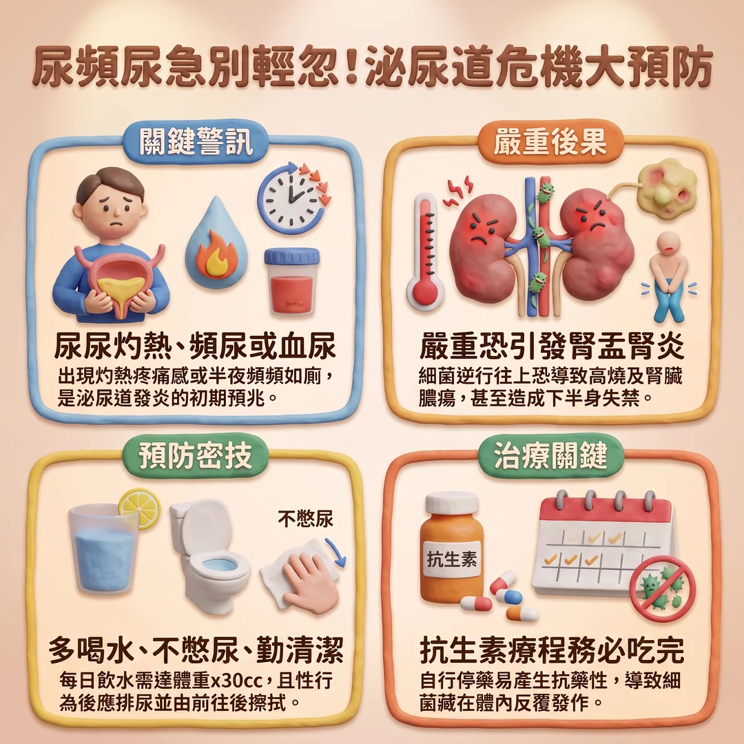 泌尿道感染預防指南（圖／AI生成製圖）