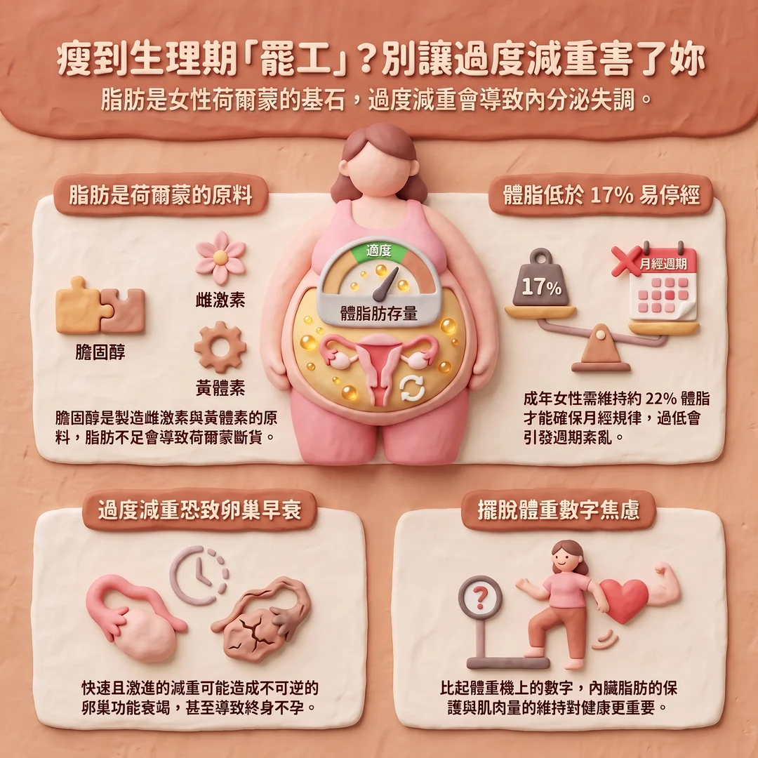 勿過度減重保護生理健康（圖／AI生成製圖）