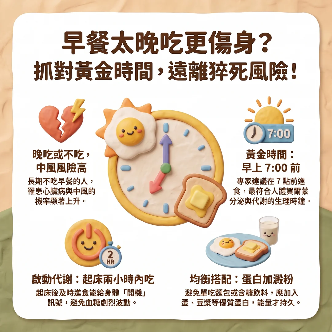 掌握早餐黃金時間建議（圖／AI生成製圖）