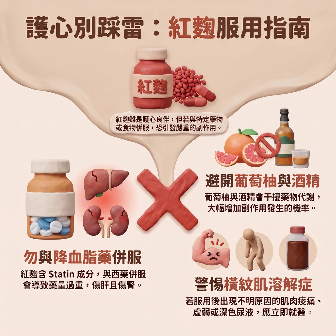 紅麴服用安全指南(圖/AI生成製圖)