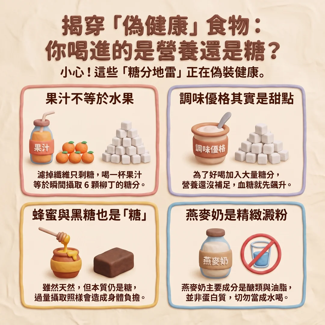 揭穿偽健康食物陷阱(圖/AI生成製圖)
