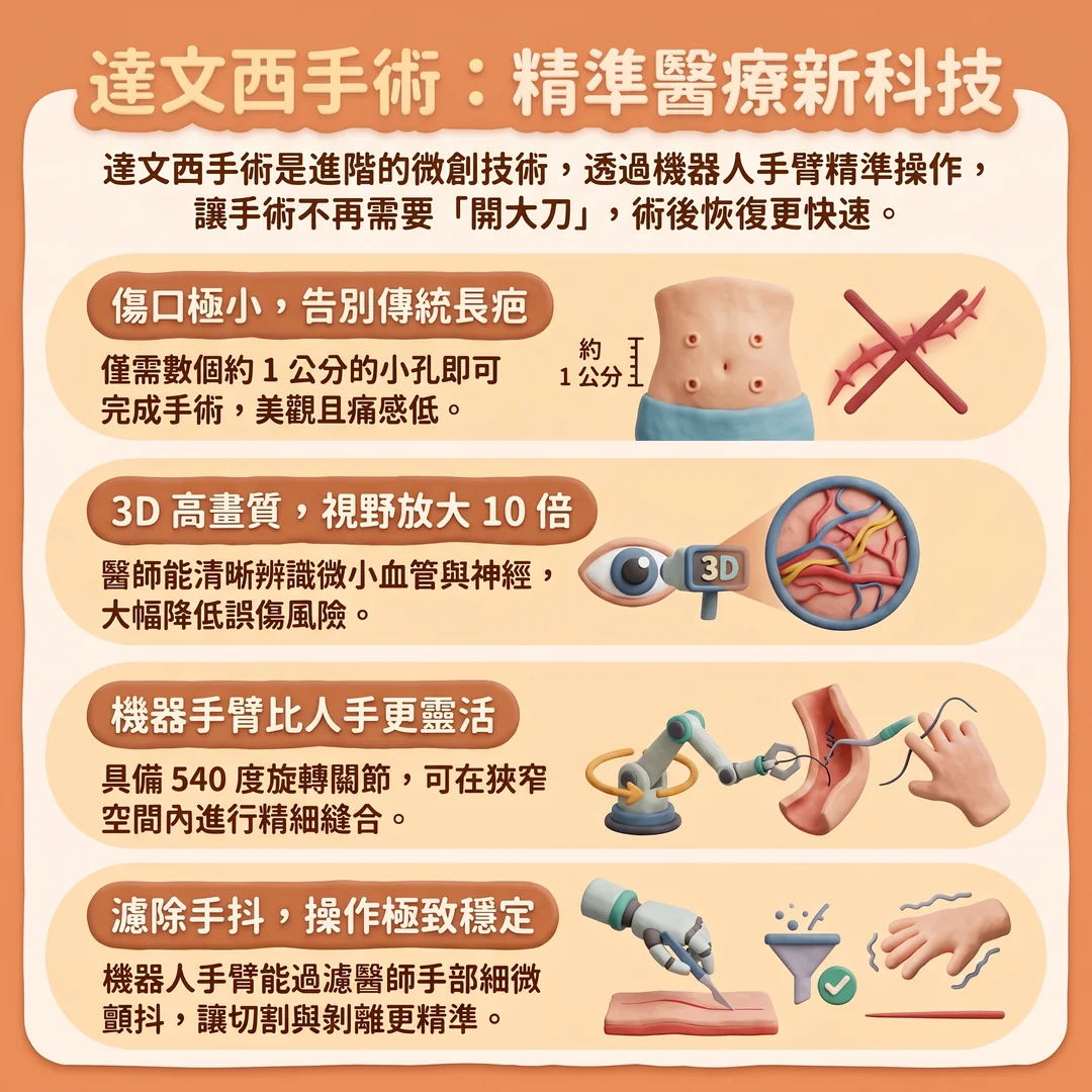 機器人輔助手術精準科技（圖／AI生成製圖）