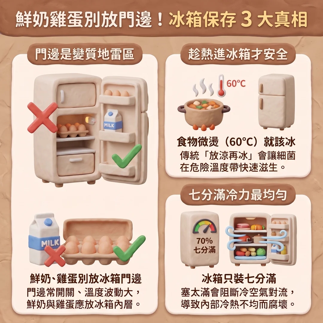 冰箱保存三大真相(圖/AI生成製圖)