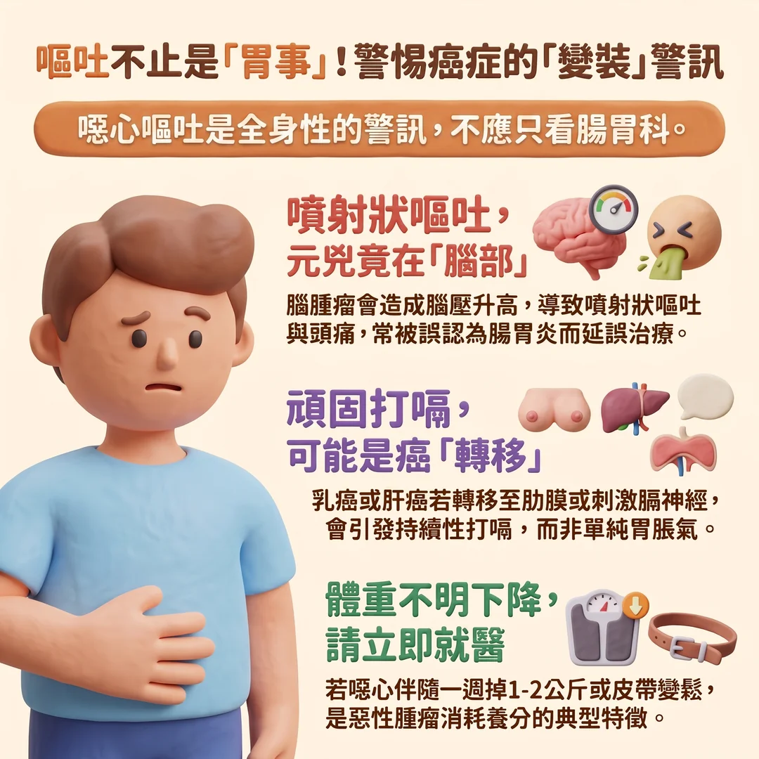 警惕癌症隱藏警訊(圖/AI生成製圖)
