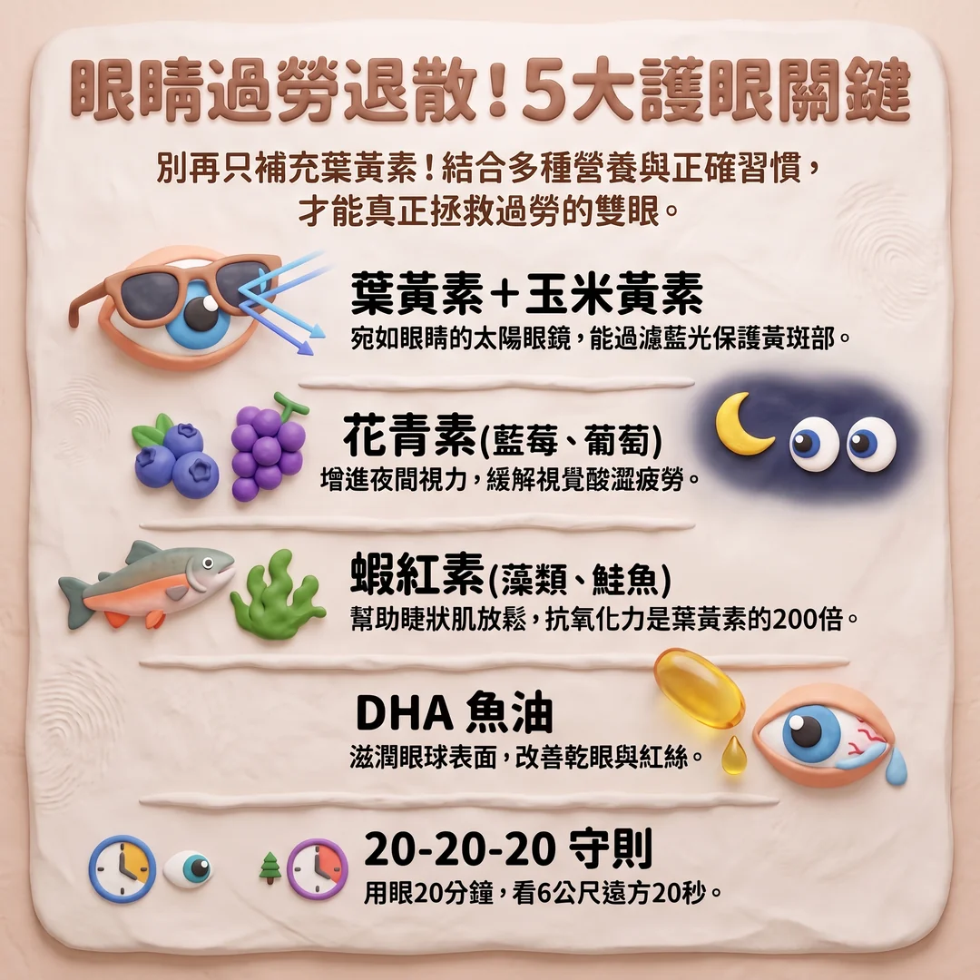 5大護眼關鍵告別疲勞（圖／AI生成製圖）