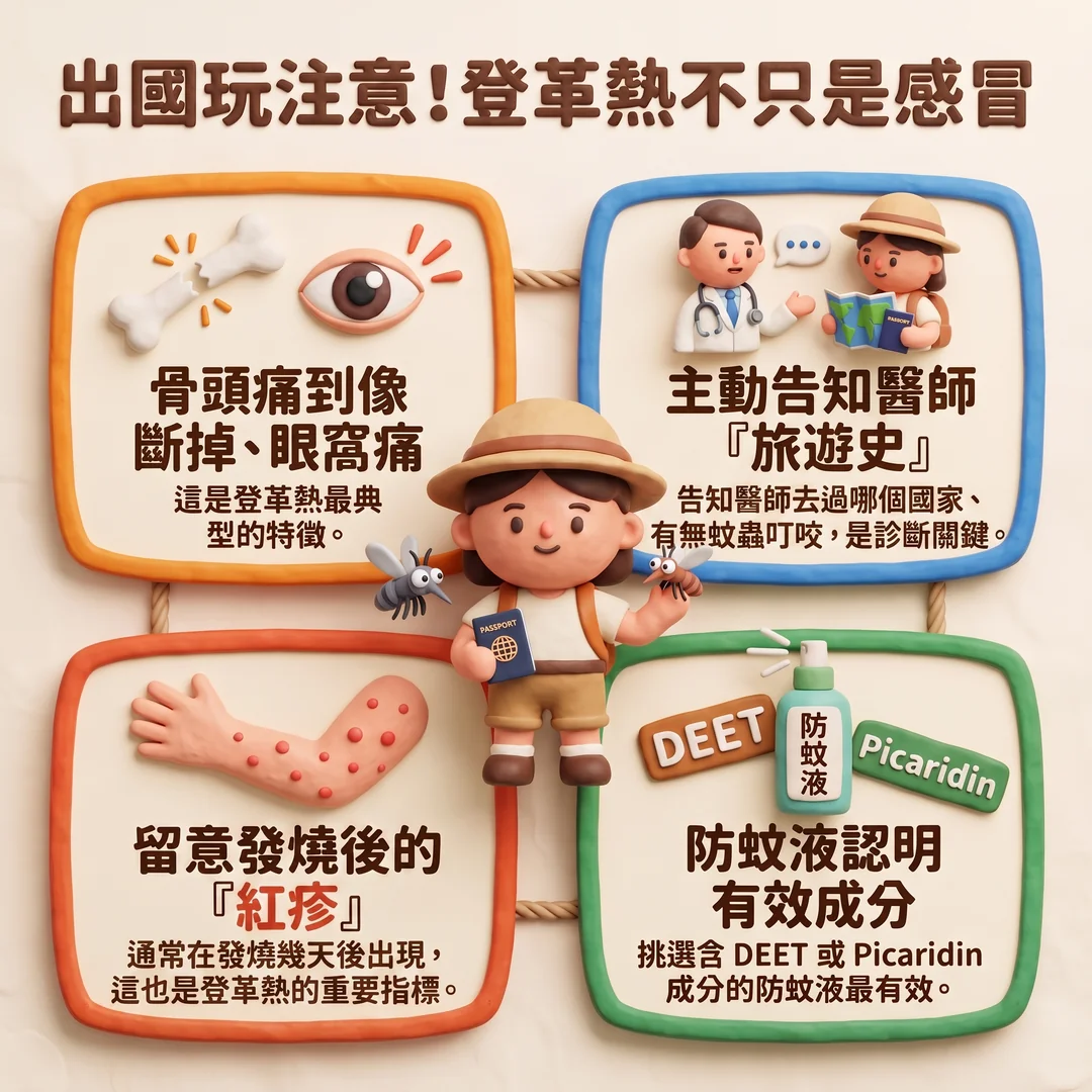 出國旅遊登革熱預防指南(圖/AI生成製圖)