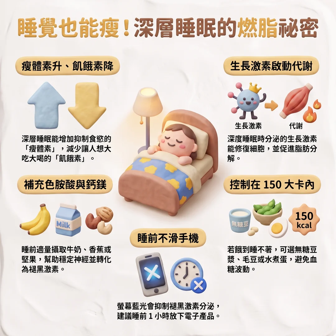 深層睡眠的燃脂秘密(圖/AI生成製圖)